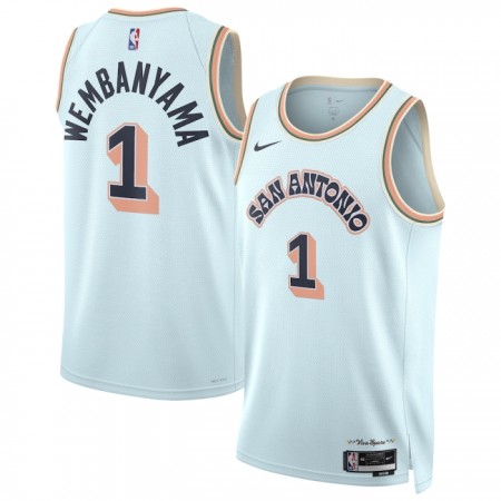 Dres San Antonio Spurs Victor Wembanyama Nike 2024-25 City Edition Plava Swingman Dres San Antonio Spurs Victor Wembanyama Nike 2024-25 City Edition Plava Swingman